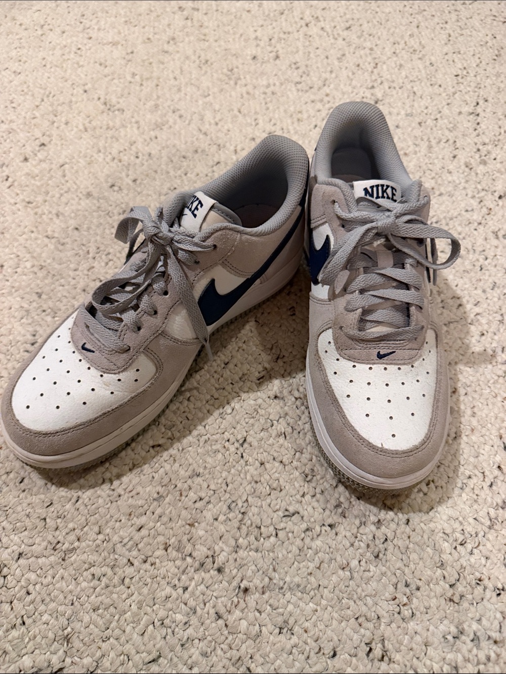 Nike Men’s Low-Top Sneakers in Gray, White and Navy